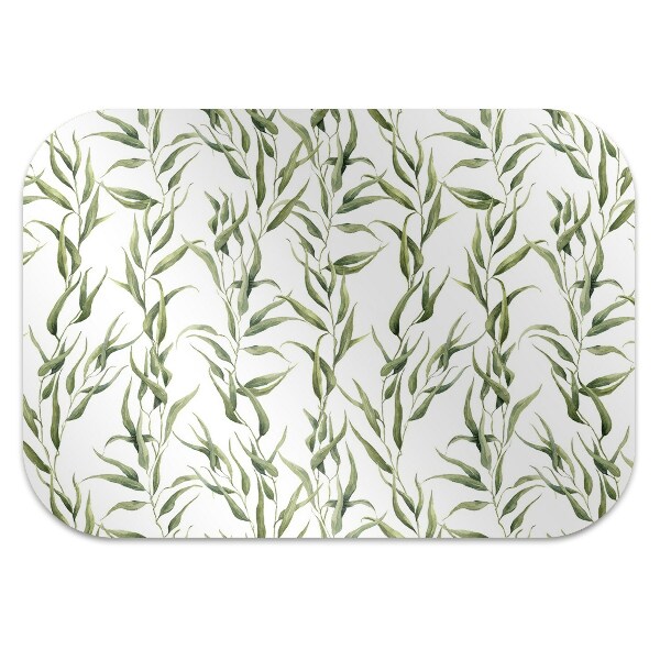 Office chair floor protector eucalyptus leaves
