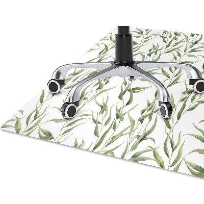 Office chair floor protector eucalyptus leaves