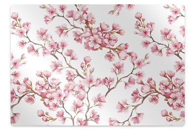 Office chair mat Cherry blossoms