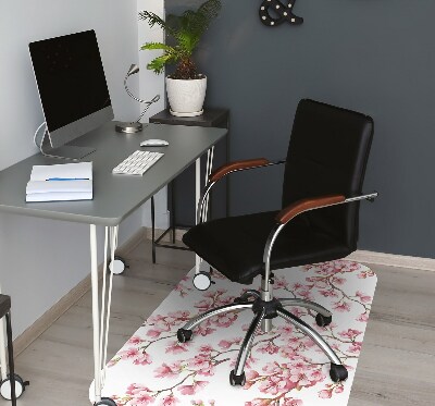 Office chair mat Cherry blossoms