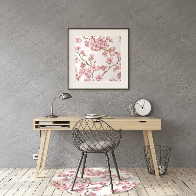 Office chair mat Cherry blossoms