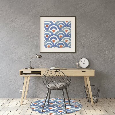 Desk chair mat Fish scales