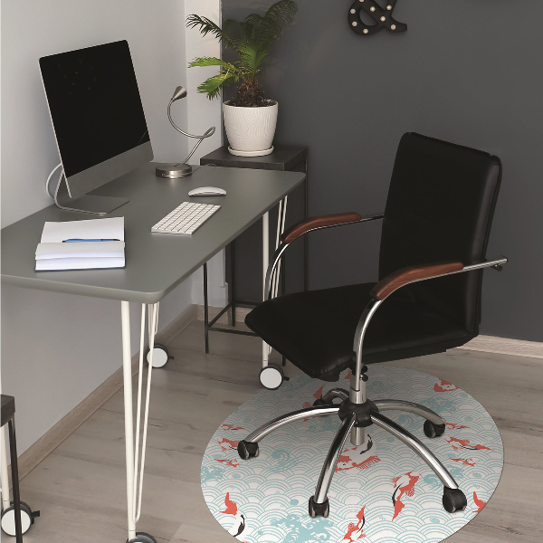Office chair mat koi carp