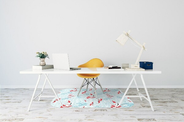 Office chair mat koi carp
