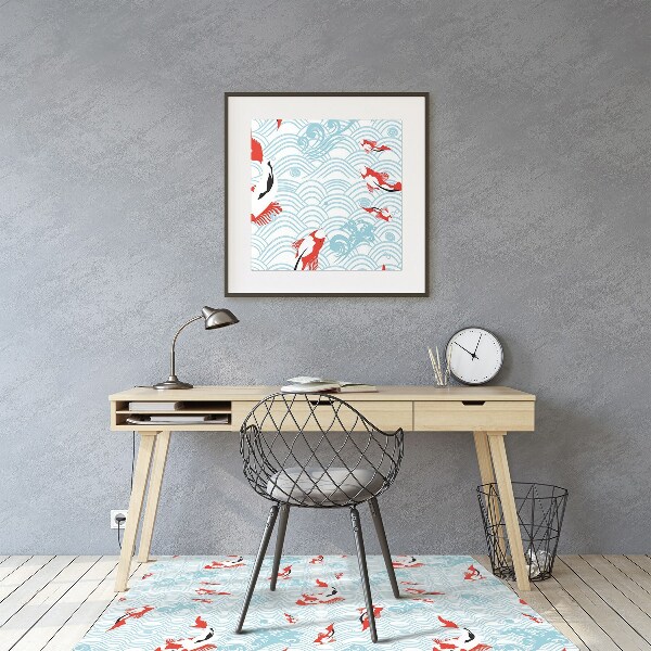 Office chair mat koi carp
