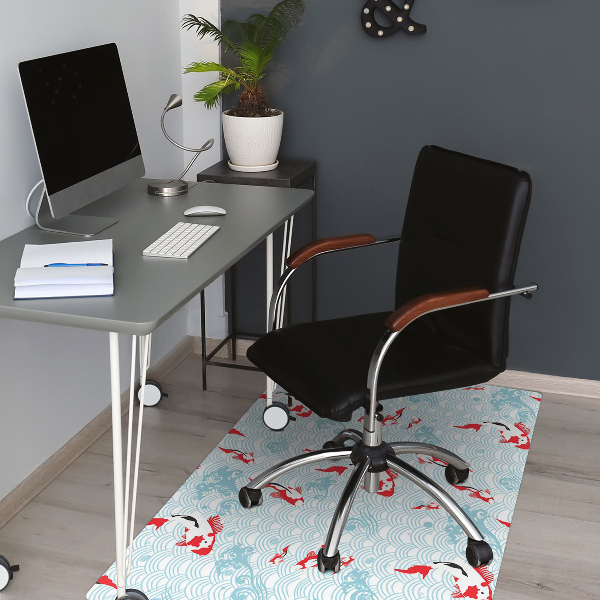 Office chair mat koi carp