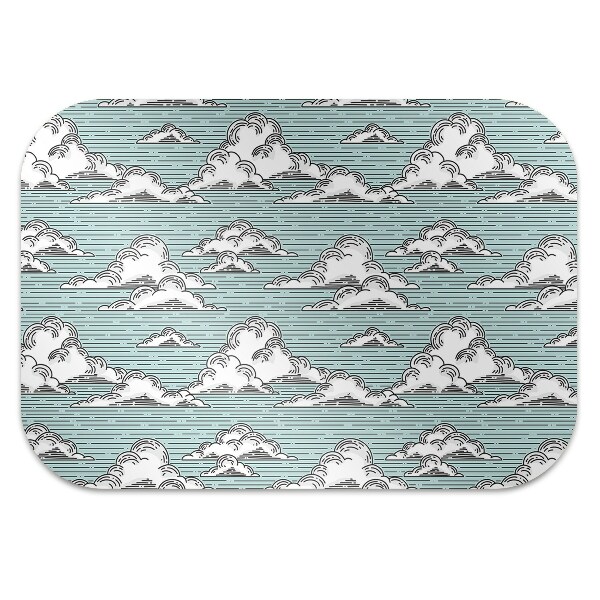 Office chair floor protector clouds drawing