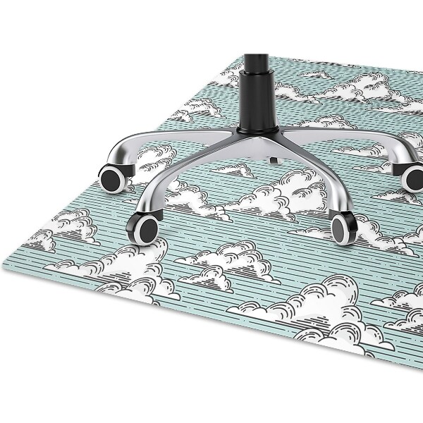 Office chair floor protector clouds drawing