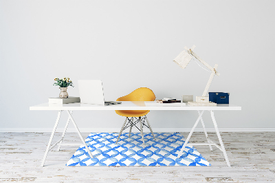 Office chair mat blue circles