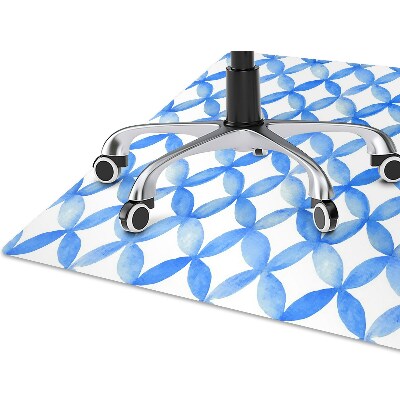 Office chair mat blue circles