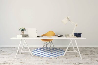 Office chair mat blue circles