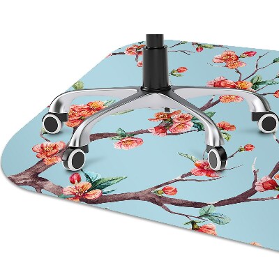 Office chair mat blooming tree