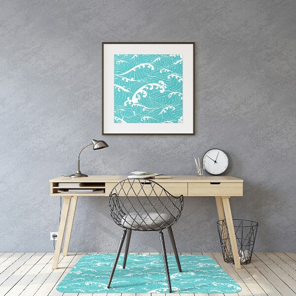 Office chair mat waves