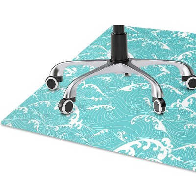 Office chair mat waves