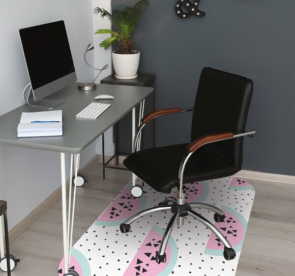 Office chair mat Watermelons and dots