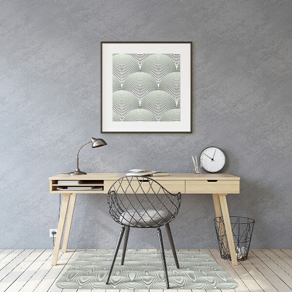Office chair floor protector pattern semicircles