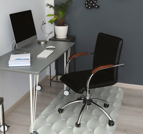 Office chair floor protector pattern semicircles