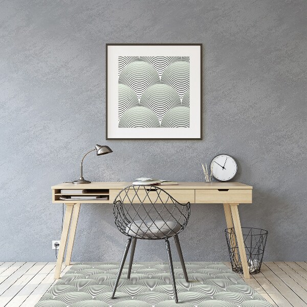 Office chair floor protector pattern semicircles