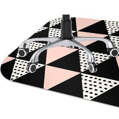 Office chair mat geometrical triangles