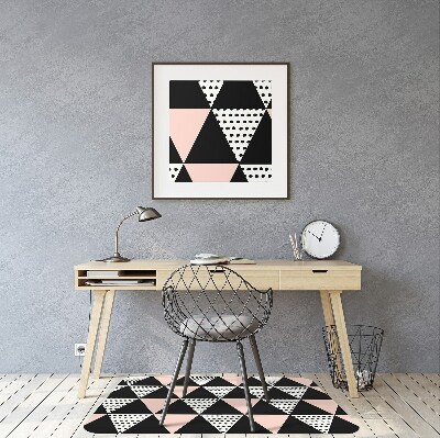 Office chair mat geometrical triangles