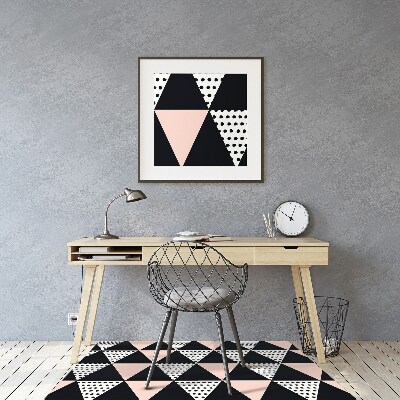 Office chair mat geometrical triangles