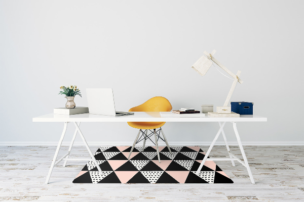 Office chair mat geometrical triangles
