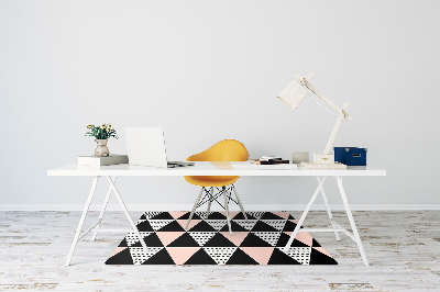 Office chair mat geometrical triangles