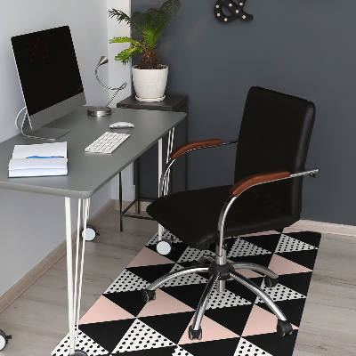 Office chair mat geometrical triangles