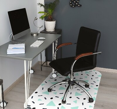 Office chair floor protector retro pattern