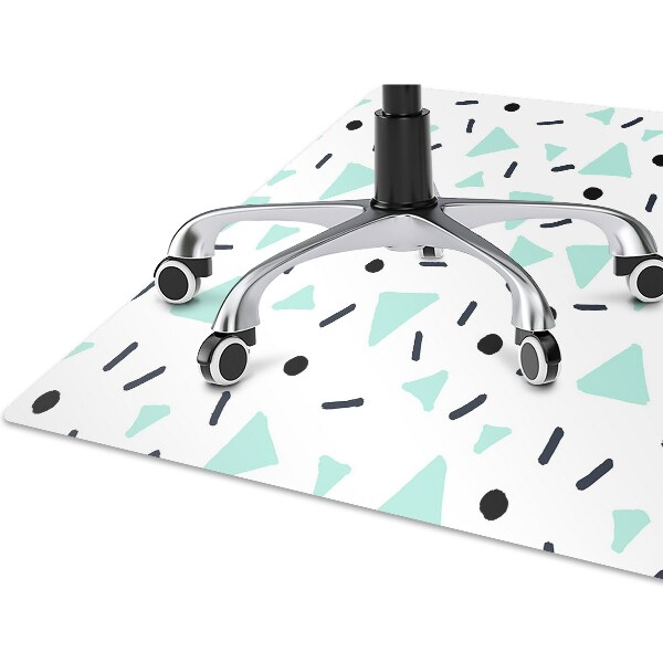 Office chair floor protector retro pattern