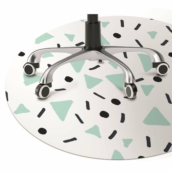 Office chair floor protector retro pattern