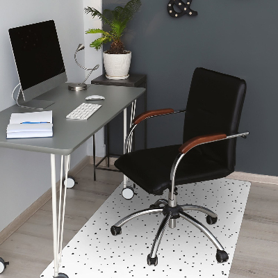 Office chair mat chaotic dots