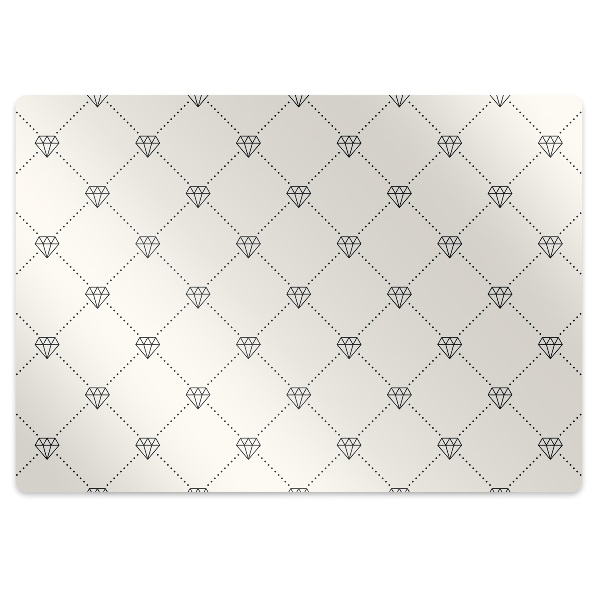 Office chair mat Pattern in diamonds