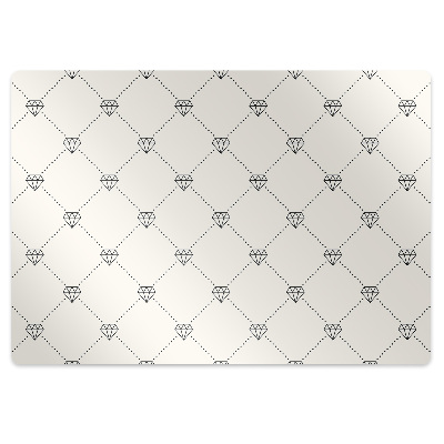 Office chair mat Pattern in diamonds