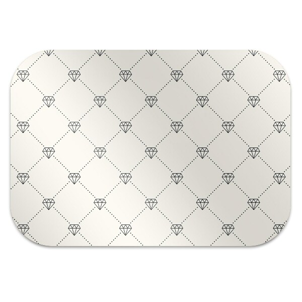 Office chair mat Pattern in diamonds