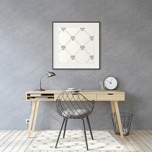 Office chair mat Pattern in diamonds