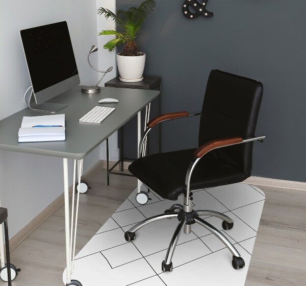 Chair mat floor panels protector Lines and squares