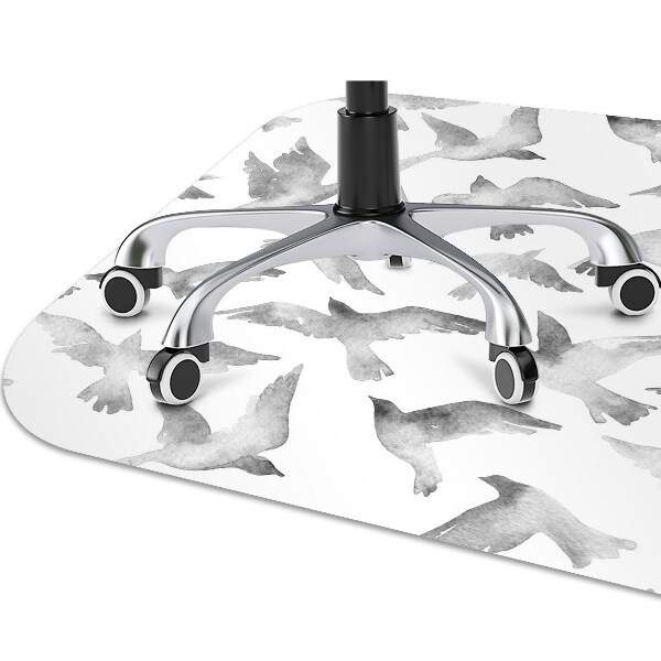 Desk chair mat flying bird