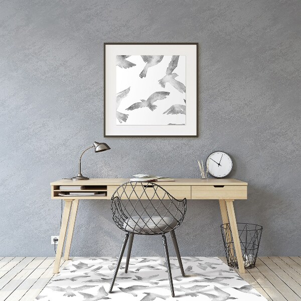Desk chair mat flying bird