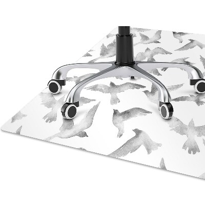 Desk chair mat flying bird