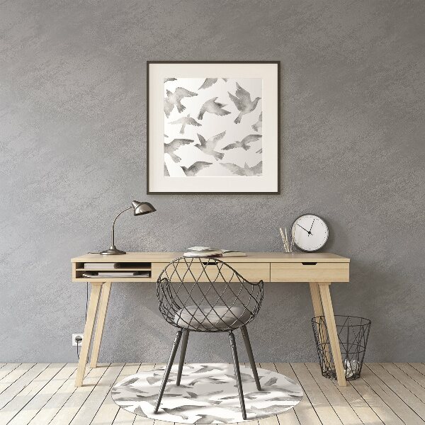 Desk chair mat flying bird