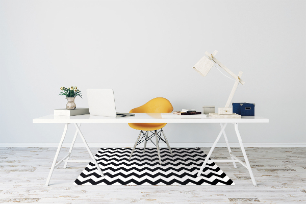 Office chair mat zigzags