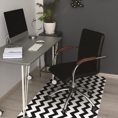 Office chair mat zigzags