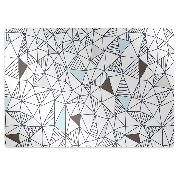 Office chair mat geometric pattern