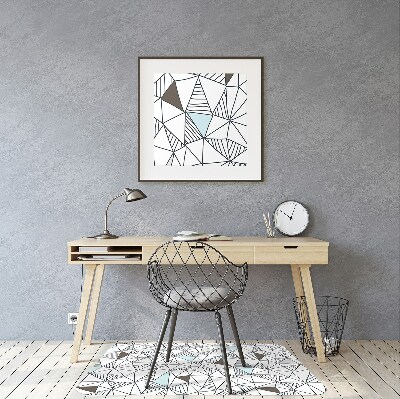 Office chair mat geometric pattern