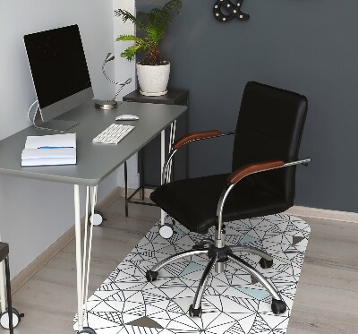 Office chair mat geometric pattern