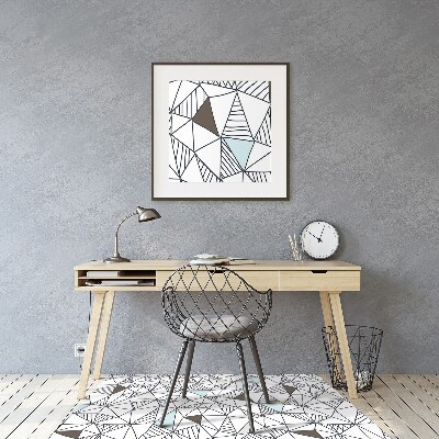 Office chair mat geometric pattern