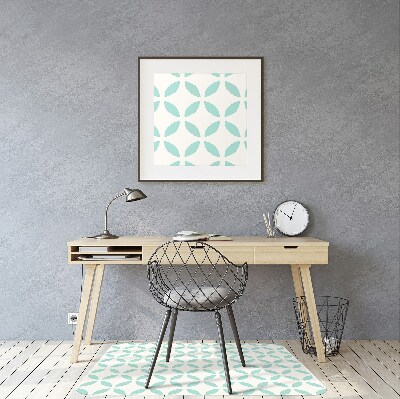 Chair mat floor panels protector symmetrical pattern