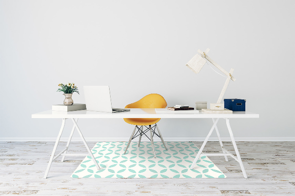 Chair mat floor panels protector symmetrical pattern