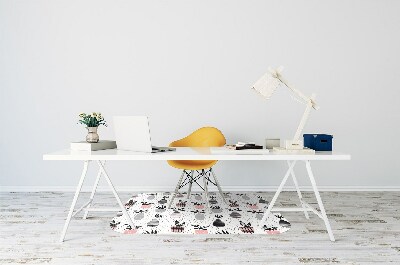 Office chair mat Flowers in vases